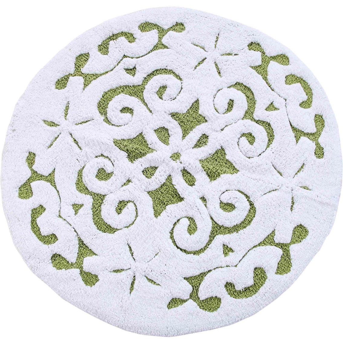 Cheap ???? Saffron Fabs Damask 36 In. Round Cotton Bath Rug ???? - Image 6