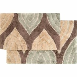 Outlet ❤️ Chesapeake Merchandising Chesapeake Davenport 2 Pc. Bath Rug Set (21"x34" & 24"x40") ????
