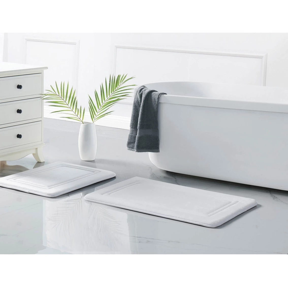 Buy ❤️ Truly Calm HeiQ Antimicrobial Memory Foam Bath Rug Set Of 2 ⌛ - Image 2