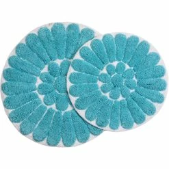 Budget ???? Chesapeake Merchandising Chesapeake Bursting Flower Round Bath Rug 2 Pc. Set ⌛