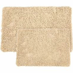 Deals ✨ Lavish Home Memory Foam Shag Bath Mat 2 Pc. Set ????