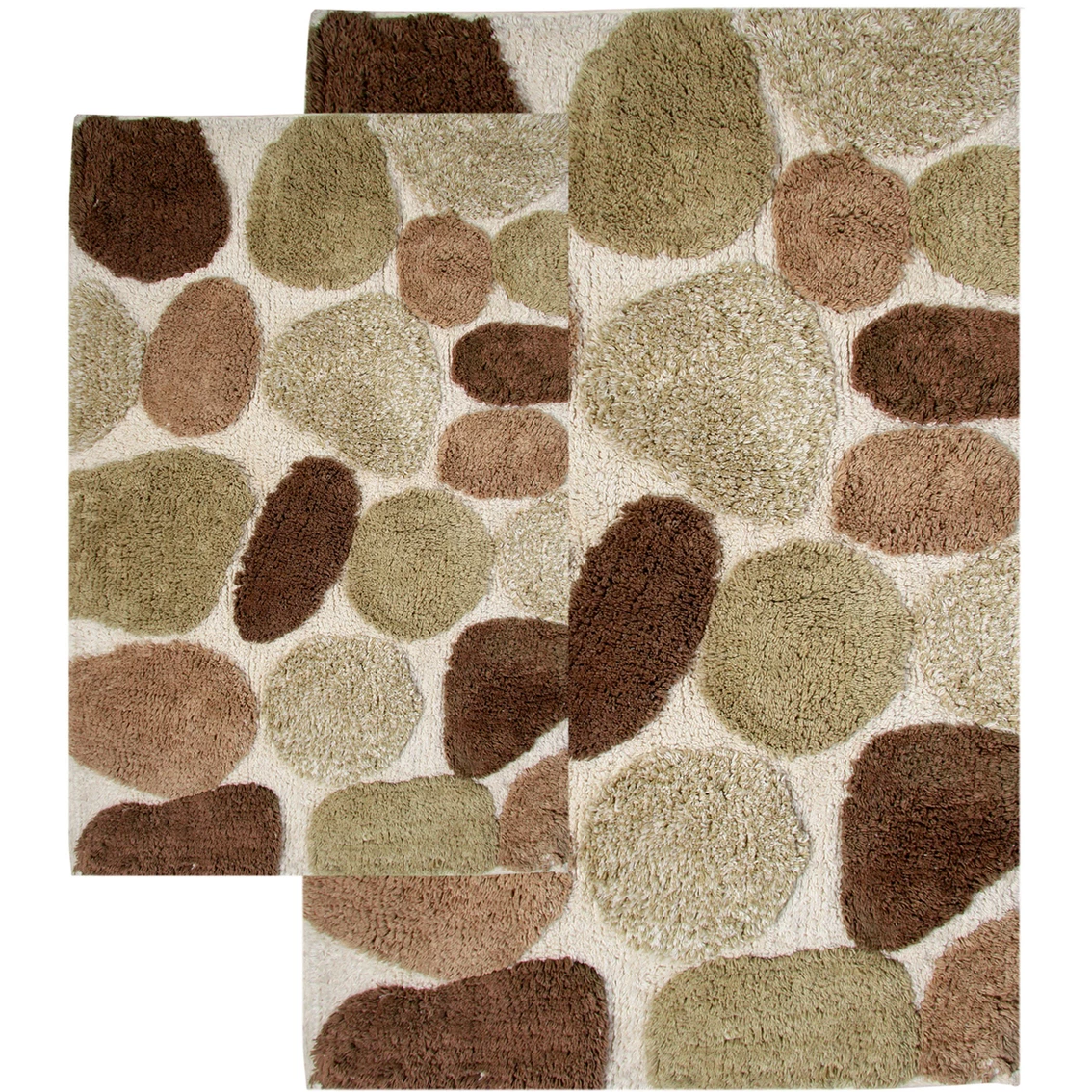 Best Sale ???? Chesapeake Merchandising Chesapeake Pebbles 2Pc. Khaki Bath Rug Set 26650 (21"x34" & 24"x40") ????