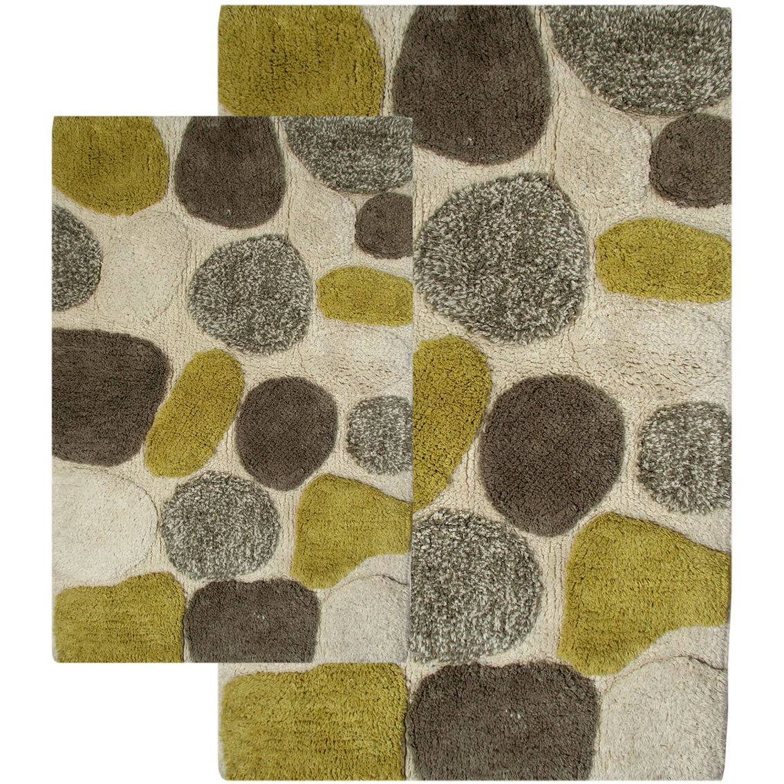 Best Sale ???? Chesapeake Merchandising Chesapeake Pebbles 2Pc. Khaki Bath Rug Set 26650 (21"x34" & 24"x40") ???? - Image 3