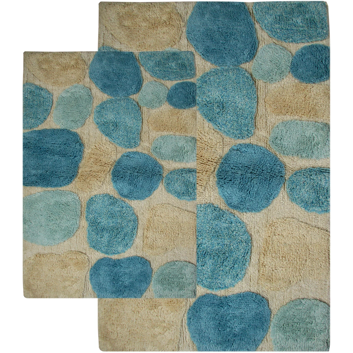 Best Sale ???? Chesapeake Merchandising Chesapeake Pebbles 2Pc. Khaki Bath Rug Set 26650 (21"x34" & 24"x40") ???? - Image 4