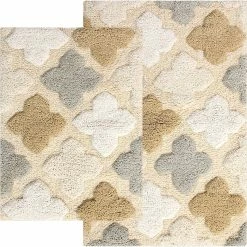 Flash Sale ✔️ Chesapeake Merchandising Alloy Moroccan Tiles Spa Bath Rug 2 Pc. Set ????