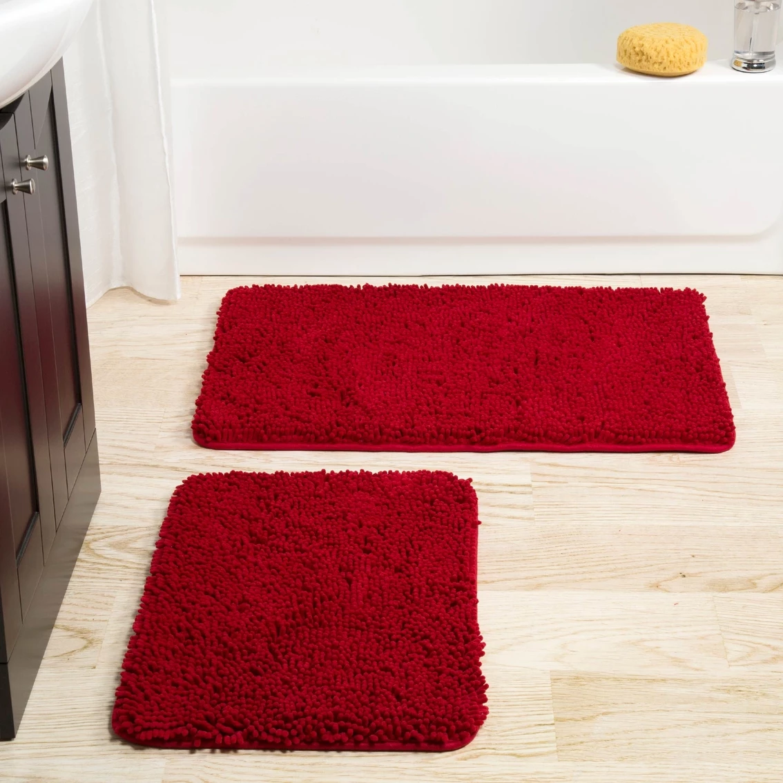 Discount โ Lavish Home 2 Pc. Memory Foam Shag Bath Mat ???? - Image 3