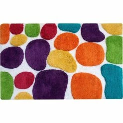 Top 10 ???? Chesapeake Merchandising Chesapeake Pebbles Brights Multi Coloured Bath Runner 24 In. X 36 In. ⭐