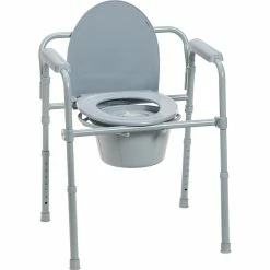 Flash Sale ???? Drive Medical Steel Folding Bedside Commode ????