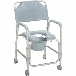 Flash Sale ???? Drive Medical Lightweight Portable Shower Commode Chair With Casters ????